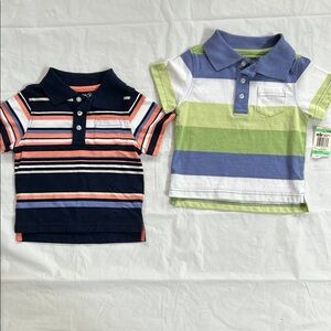 Greendog Blue Green Polo Shirts Casual Striped